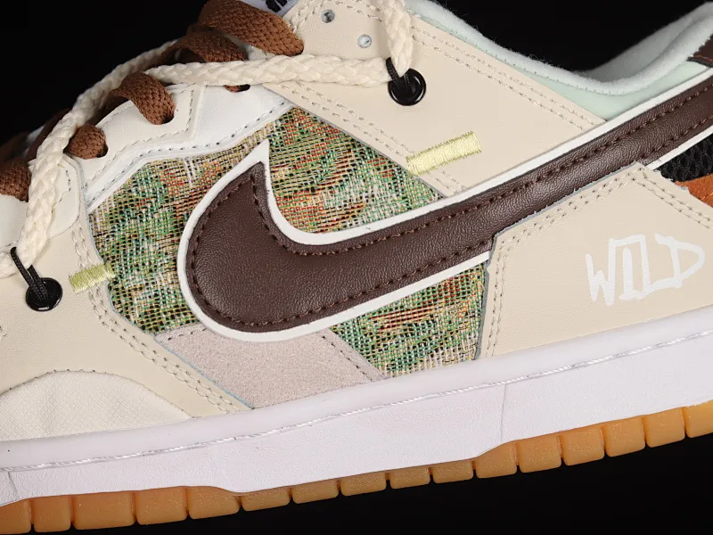 All categories Nk SB Dunk series Nk SB Dunk Low low-top skate shoes Nk Dunk Scrap stitching low-top skate shoes BD0500-100